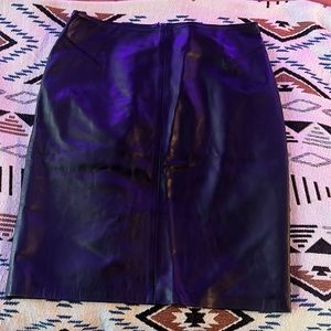 BYTE REAL LEATHER PENCIL SKIRT